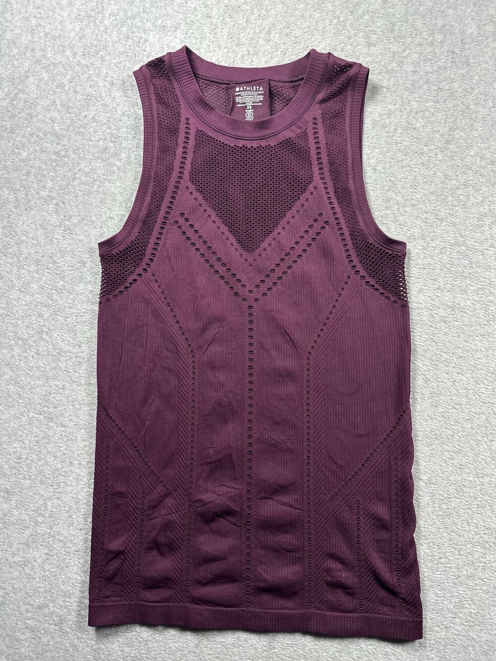 Athleta Oxygen Seamless Tank Top Women's Size XS Purple Activewear Workout